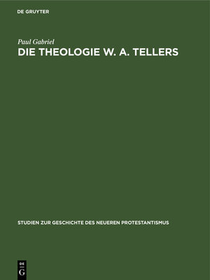 cover image of Die Theologie W. A. Tellers